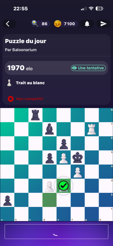 Capture BlitzForge du puzzle du jour.