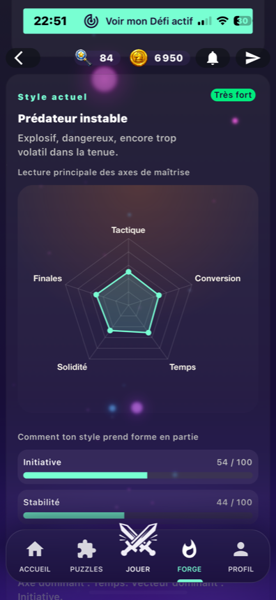 Capture BlitzForge d une page de style de jeu.