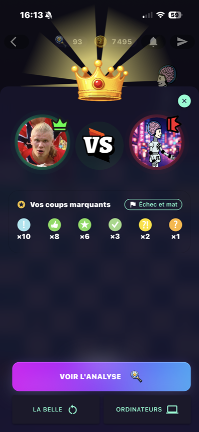Capture BlitzForge du dialogue de fin de partie en campagne.